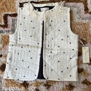 NWT Rylee and Cru Star fringe vest 4T
